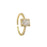 New Exquisite Simple Square Zircon Gold Rings For Woman And Girls Ethnic Jewelry Accessories For Girls - ALU04937VRE