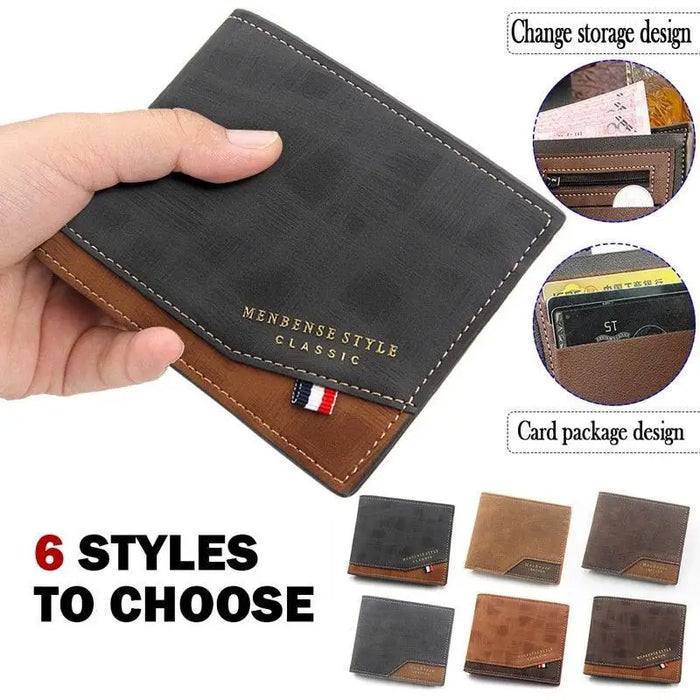 New Fashion Men Wallet Cool Money Bag Solid Color Leather Business Short Wallet Famous Vintage Wallets Multi-Card Soft Purse Coin Bag - Treko - business wallet, coin bag, famous vintage wallet, fashion wallet, leather wallet, man money bag, man simple wallet, man wallet, man wallets, pocket wallet, short wallet, simple leather wallet, soft purse, solid color wallet- Stevvex.com