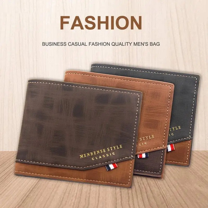 New Fashion Men Wallet Cool Money Bag Solid Color Leather Business Short Wallet Famous Vintage Wallets Multi-Card Soft Purse Coin Bag - Treko - business wallet, coin bag, famous vintage wallet, fashion wallet, leather wallet, man money bag, man simple wallet, man wallet, man wallets, pocket wallet, short wallet, simple leather wallet, soft purse, solid color wallet- Stevvex.com