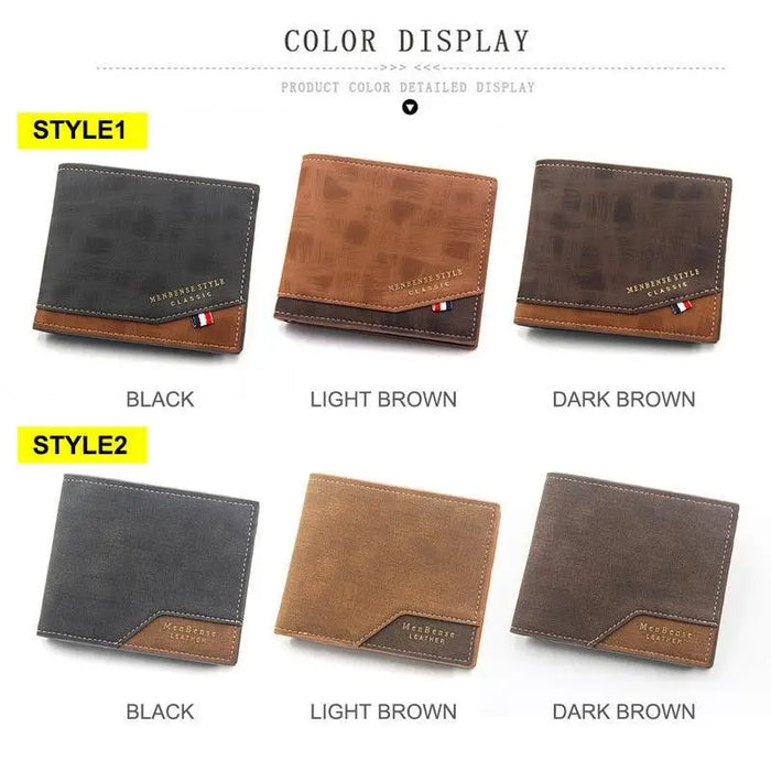 New Fashion Men Wallet Cool Money Bag Solid Color Leather Business Short Wallet Famous Vintage Wallets Multi-Card Soft Purse Coin Bag - Treko - business wallet, coin bag, famous vintage wallet, fashion wallet, leather wallet, man money bag, man simple wallet, man wallet, man wallets, pocket wallet, short wallet, simple leather wallet, soft purse, solid color wallet- Stevvex.com