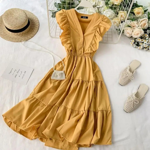 New Fashion Neck Ruffles Summer Dress Party Tank Sundress Women Casual Dresses For Women - Fashion Women Dresses - ALLURELATION - 502, 578, Best choice for the gift, best quality dress, Best selling dresses, casual ladies dress, Cute Dresses, cute ladies dress, Cute women Dresses, elegance ladies dress, Fashion Dresses, fashionable dress, gift for girlfriend, luxury dress, party dress, Stylish dress, Stylish Dresses, summer collection, Summer Dresses - Stevvex.com