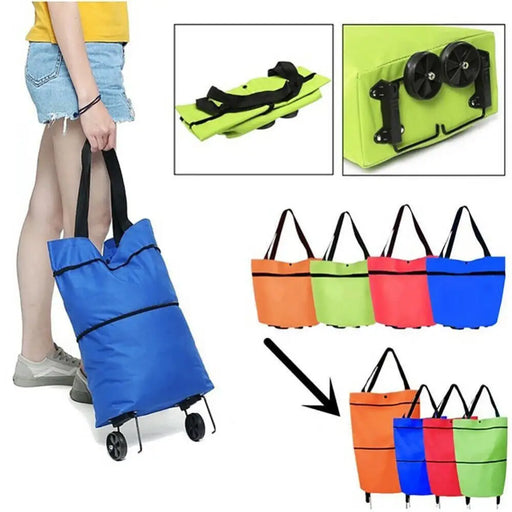 New Folding Shopping Food Bag On Wheels Vegetables Organizer Portable Reusable Colorful Bag Unigue Design - STEVVEX Kitchen - 742, Bag, Bag On Wheels, Folding Bag, Folding Food Bag, Folding Food Bag On Wheels, Folding Shopping Bag On Wheels, Folding Shopping Bag, Folding Shopping Food Bag On Wheels, Shopping Bag - Stevvex.com