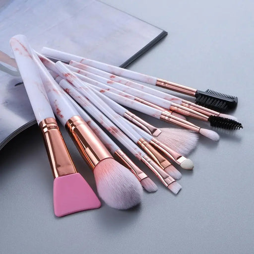 New Luxurious 12/8/5pcs Eye Lip Makeup Brushes Set Eyebrow Comb Eyelash Sponge Eyeshadow Silicone Face Mask Edge