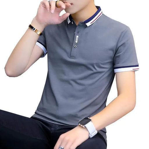 New 2021  Modern Summer Casual Polo Shirt Men Short Sleeve Turn Down Collar Elegant Slim Fit Solid Color Polo Shirt For Men Plus Size - Treko - 2021 shirt, casual polo shirt, elegant polo shirt, man 2021 shirt, man modern shirt, man new shirt, man polo shirt, man shirt, man summer shirt, New shirt, polo shirt, short sleeve polo shirt, solid color shirt- Stevvex.com