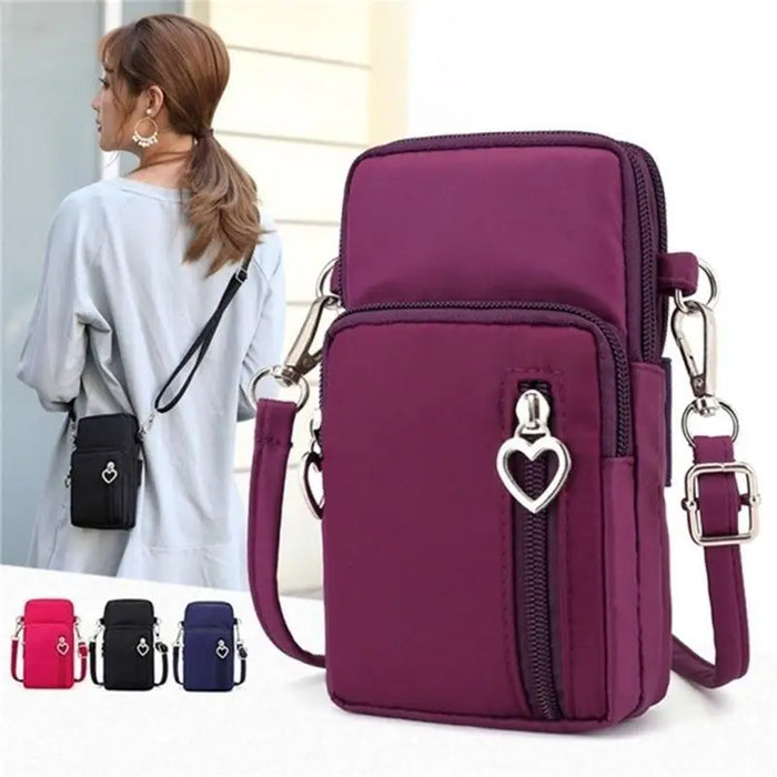 New Trendy Crossbody Zipper Shoulder Bag For Ladies And Girls Multifunction Handbag Wrist Purse For Females