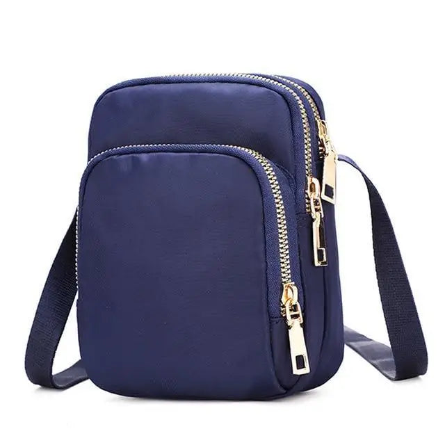 New Trendy Crossbody Zipper Shoulder Bag For Ladies And Girls Multifunction Handbag Wrist Purse For Females - Matte