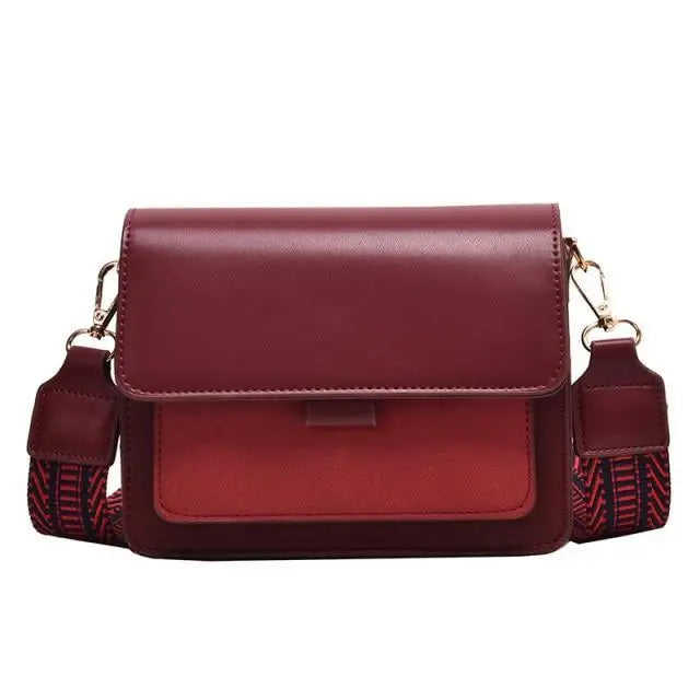 New Trendy Small Square Wide Shoulder Strap Lady Bag For Women And Girl Fashionable Casual Mobile Phone Bag And Wallet