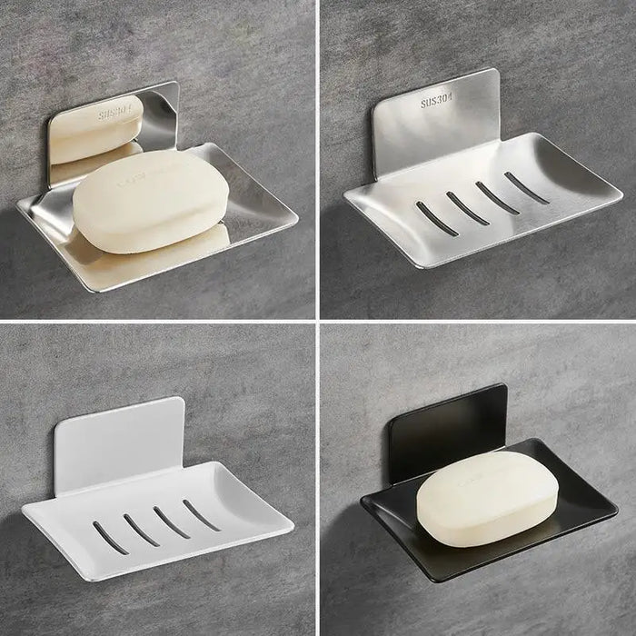 No Drilling Soap Dish Holder Wall Mounted Soap Sponge Holder For Kitchen Soap Holder Bathroom Soap Holder Soap Dish