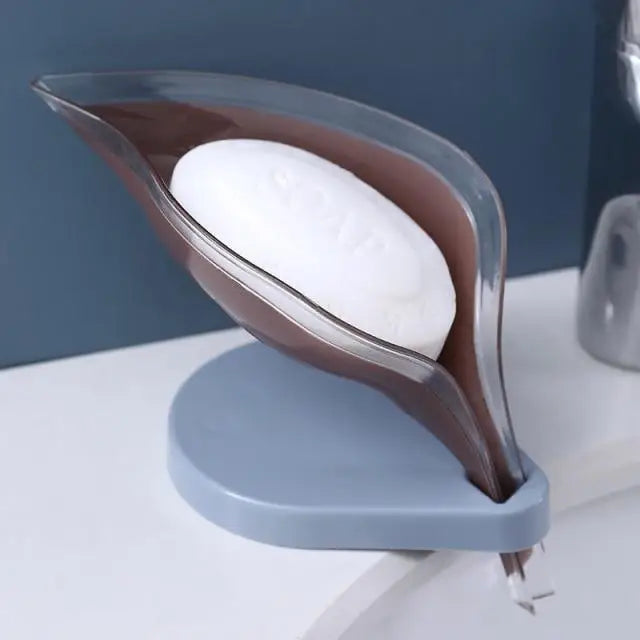 Non - slip leaf Shape Soap Box Bathroom Soap Holder Dish Storage Plate Tray Soap Holder Case Kitchen Supplies Bathroom