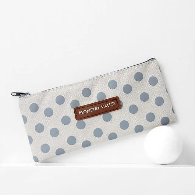 Office Simple Print Stationery Pencil Case Classic Design Pencil Pouch Simple Storage Bag - 3 - STIL0599RYUBV