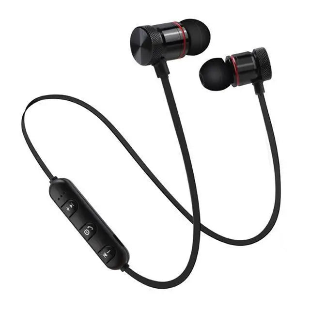 Portable Magnetic Sport Bluetooth Wireless Stereo Earphones For Workout Gym Noise Cancelling Earphones - STIL9485XCVYY