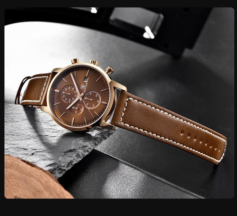 2021 New Business Men Watch Full Steel Quartz Luxury Casual Waterproof Leather Sports Male Wristwatch