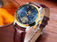 Business Men's Waterproof Watch With Chronometers Date Large Roman Numerals And Decorative Spiral