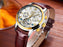 Business Men's Waterproof Watch With Chronometers Date Large Roman Numerals And Decorative Spiral