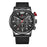 Mens Waterproof Sport Watch With Chronometers Day View And Cross-Matte Background Modern Man Watch