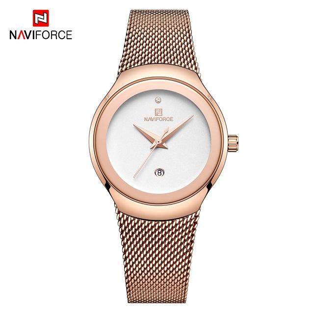 Women's Elegant Stainless Steel Watch With Braided Steel Bracelet Excellent Background Waterproof Wristwatch Unique Design Perfect Gift