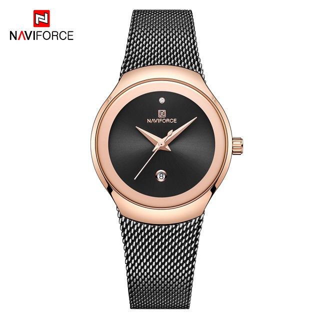 Women's Elegant Stainless Steel Watch With Braided Steel Bracelet Excellent Background Waterproof Wristwatch Unique Design Perfect Gift