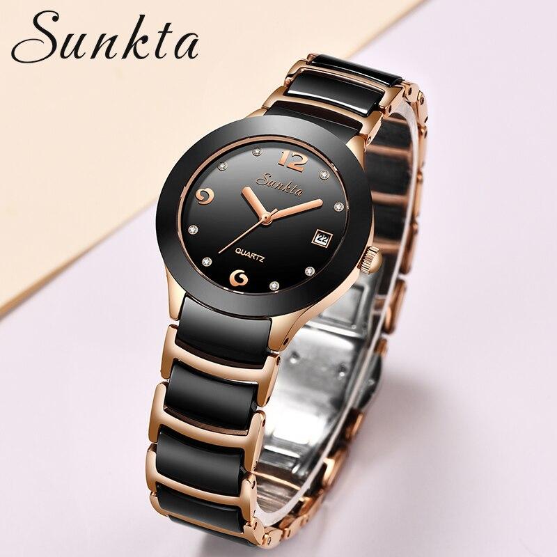 Women's Modern Waterproof Watch With Bracelet  Stainless Steel Unique Wristwatch Luxury Design