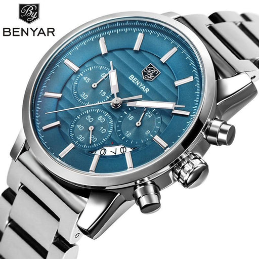 Sport Business Chronograph Steel Men Watches Top Luxury Quartz Male Analog Fashion Watchwrist