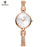 Small Fashion Round Womens Watch Quartz Luxury Rose Gold  Shine Color Waterproof WristWatch For Women