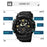 NEW Japan Movement 3 Time Dual Display Analog LED Electronic Quartz Wristwatch Military Men Sports Watches Relogio Masculino Military Watch Outdoor LED Stopwatch Digital Electronic Watches Large Dual Display Waterproof Tactical Army Watches for Men