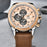 Multifunction Brown Luxury New Men's Watches Quartz Sport Chronograph Elegant Leather Bracelet Men Wrist Watch