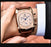 Classic Rectangle Waterproof Case Vintage Design Luxury Watches Leather Strap Business Casual Analog Wrist Watch For Men