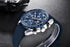 New 2021 Men Silver Blue Watch Business Analog Chronogragh Full Steel Luxury Casual Male Waterproof Sports Design Watches