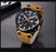 Mens Military Army Watches Analog Chronograph Watch Genuine Leather Strap Sports Casual Waterproof Male Quartz Wristwatch