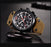 Mens Military Army Watches Analog Chronograph Watch Genuine Leather Strap Sports Casual Waterproof Male Quartz Wristwatch