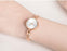 Small Fashion Round Womens Watch Quartz Luxury Rose Gold  Shine Color Waterproof WristWatch For Women