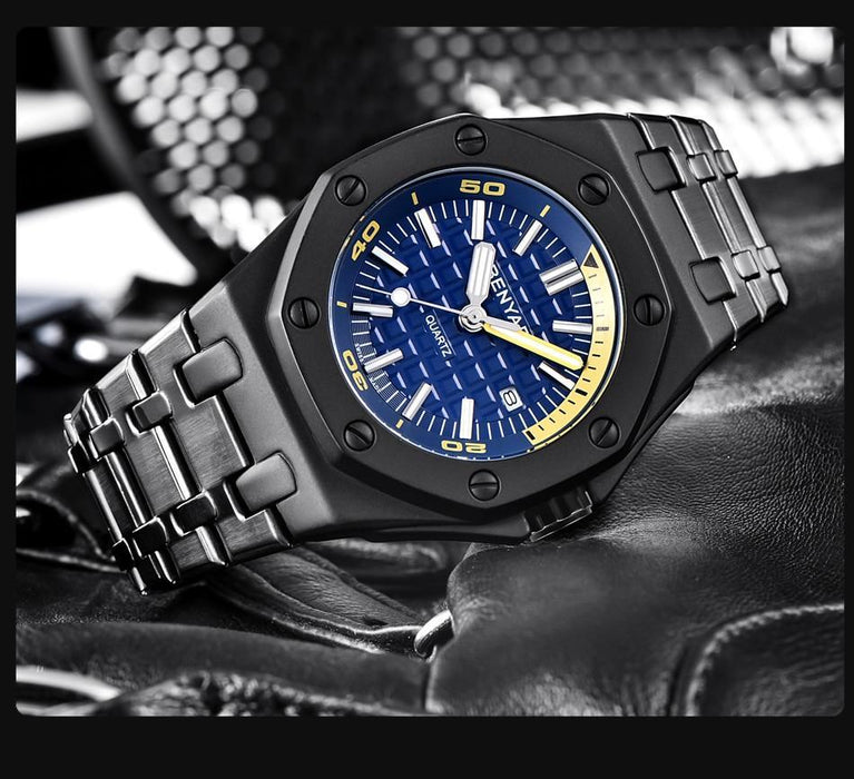 Luxury Stainless Steel Quartz Watch Men Military Watch Causal Fashion Excellent Wristwatch