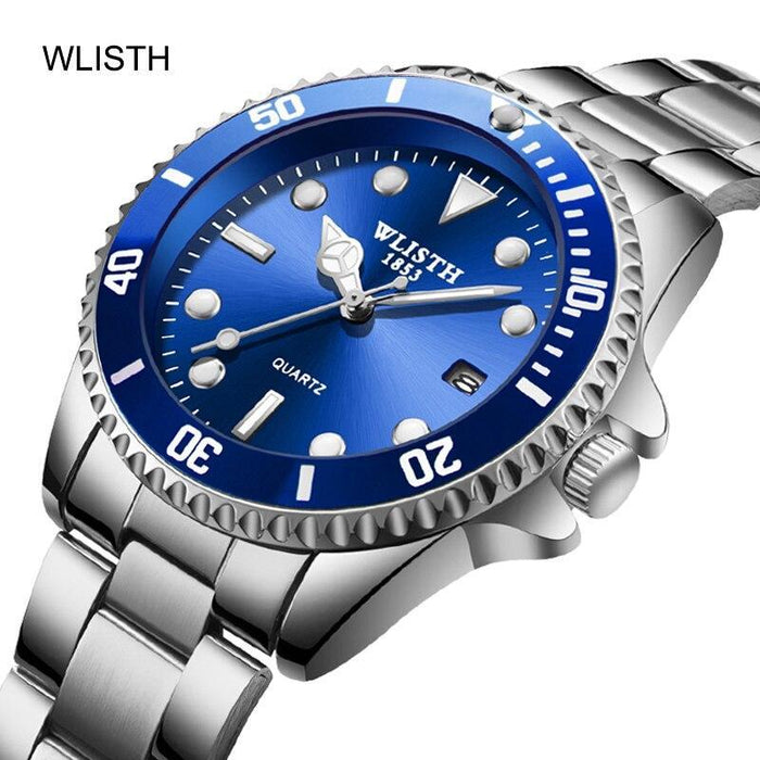 Luxury Round Business Men's Watches Fashion Waterproof Elegant Shine Stainless Steel Design Analog Luminous Men Wrist Watch