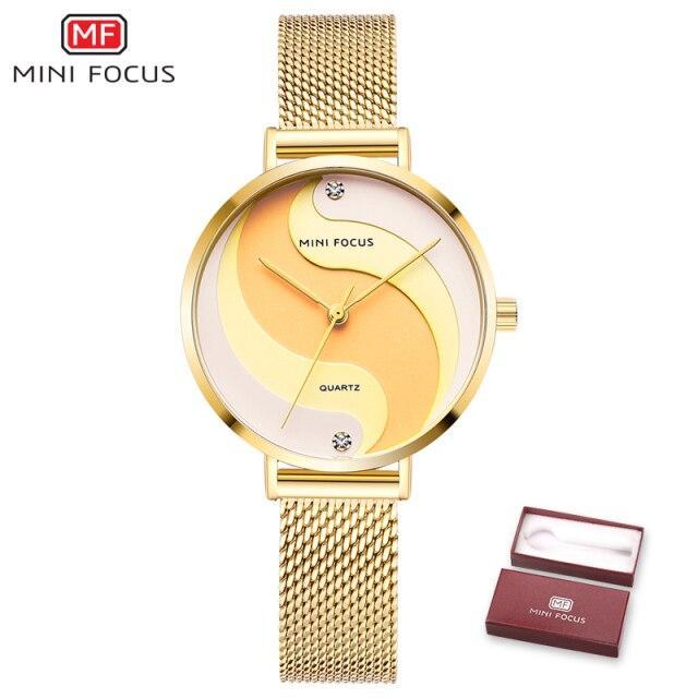 Ultra Thin Rose Gold Women Watches Fashion Analog Quartz Waterproof Wristwatches Elegant Round Design For Women