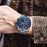 New 2021 Men Silver Blue Watch Business Analog Chronogragh Full Steel Luxury Casual Male Waterproof Sports Design Watches