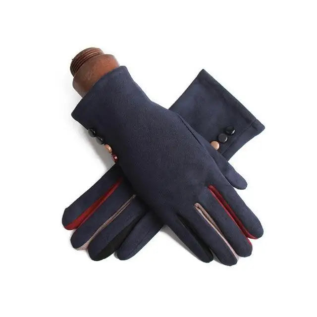 Red Winter Warm One Size Touch Screen Glove Female Fur Thick Driving Comfortable Gloves For Autumn - STEVVEX Fashion - 717, autumn gloves, black gloves, colorful gloves, comfortable gloves, cute gloves, driving gloves, elegant gloves, fashionable gloves, female gloves, glove, gloves, red gloves, touch screen gloves, warm gloves, winter gloves, women gloves - Stevvex.com