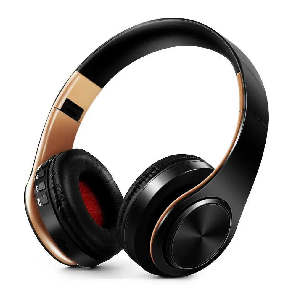 Retro Stereo Earphones Bluetooth Headphone Music Headset FM And Support SD Card With Mic And Volume Control Wireless