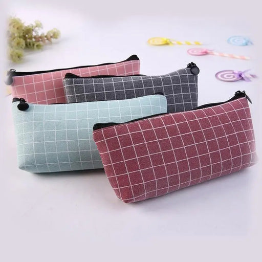 Simple Striped Color Design Pencil Cases For Students Retro Large Capacity Stationery School Pouch - STIL9887DHJRE