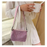 Sparkling Rhinestone Bag For Females Mini Portable Hand Bag Diamond Messenger Bag Fashionable Zipper Feminina Evening