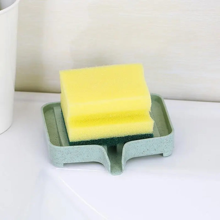 Sponge Holder PP Wheat Straw Storage Rack Drain Soap Box Tray Soapbox 1 Pcs Shower Soap Tray Tool Soap Dish Plate