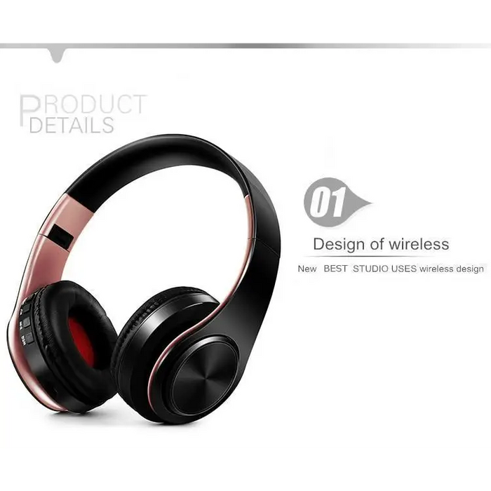 Stylish Wireless Bluetooth Headphone Stereo Headset Music Headset Foldable Wireless and Wired Stereo Headset Micro