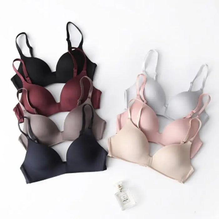 Top Quality Seamless Bras for Women Push Up Bra No Wire Brassiere A B Cup Underwear Bra Three Quarters 3/4 Cup Thin