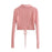 Unique Design Women’s Sweater Solid Cross V - Neck Lace Up Bow Jumpers Long Sleeve Cardigan Female Spring Knitted