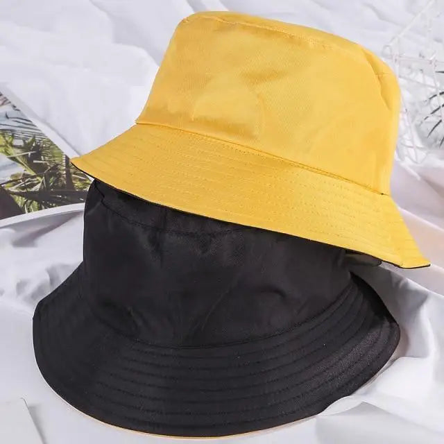 Unisex Double-faced Bucket Hat Colorful Sunscreen Women One Size Hat Outdoor Activities Modern Men Hats - STEVVEX Fashion - 706, black hats, brown hats, bucket hat, colorful hats, double faced hat, fishermen hats, hat, hats, men hats, sunscreen women hat, unisex hats, women hats - Stevvex.com