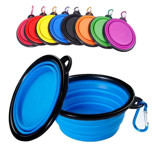 Universal Colorful Collapsible Silicone Dog Food Water Bowl Foldable Cup Dish For Pet Portable Travel Bowl For Dog