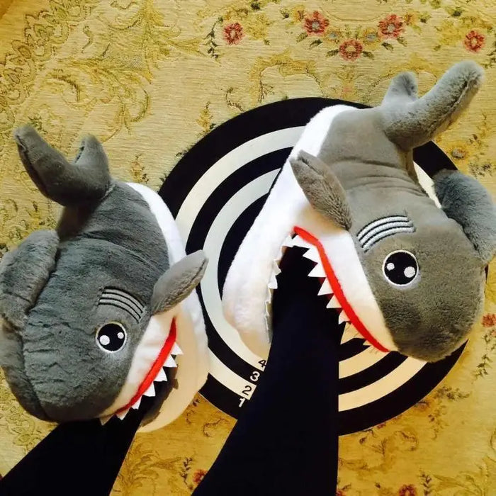 Warm Shark Womens Home Slippers Fashion Plush Winter Funny Elegant Women Slippers - ALLURELATION - 502, Home Slippers, Luxury Slippers, Modern Slippers, Plush Slippers, Shark Slippers, Slippers, Soft Slippers, Strong Slippers, Stylish Slippers, Summer Slippers, Winter Slippers, Women Slippers, Womens Slippers - Stevvex.com