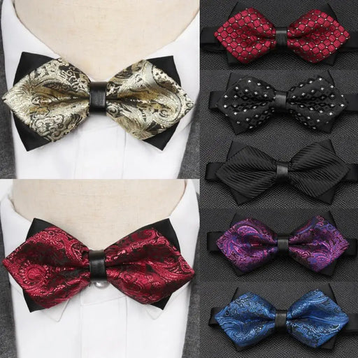 Wedding Men Butterfly Bowtie Formal Bow Ties Beautiful Printed Men Luxury Adjustable Business Bowties - STIL7676YTHGY