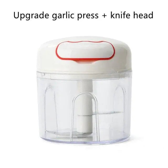 White Mini Multifunctional Kitchen Accessories Vegetable Press Manual Puller Cutting And Stirring Kitchen Gadgets Masher - STEVVEX Kitchen - 740, chopper, Kitchen, Kitchen Accessories, Kitchen Gadget, Kitchen Gadgets, Kitchen Tools, Manual Vegetables Cutting, Multifunctional Kitchen Accessories, portable chopper, Stainless Steel Cutter, Vegetable Cutter, Vegetable Press, Vegetable Tools - Stevvex.com