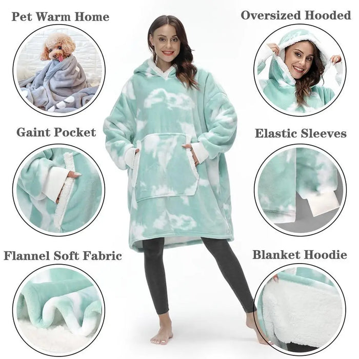 Winter Oversized Wearable Blanket Women Hoodies Sweatshirt TV Blanket With Sleeves Pullover Warm Soft Unisex Hoody Comfortable Sweatshirts For Autumn - STEVVEX Fashion - 722, Blanket With Sleeves Pullover, Clothes, comfortable hoodie, Giant Wearable Blanket, Hoodie, Oversized Blanket, Oversized Hoody, Oversized Wearable Blanket, soft hoodie, TV Blanket, TV Blanket With Sleeves, Warm Hoodie, Wearable Blanket, Winter Warm Hoodies, Women Hoodies, Women Sweatshirt - Stevvex.com