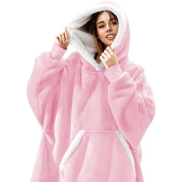 Winter Oversized Wearable Blanket Women Hoodies Sweatshirt TV Blanket With Sleeves Pullover Warm Soft Unisex Hoody Comfortable Sweatshirts For Autumn - STEVVEX Fashion - 722, Blanket With Sleeves Pullover, Clothes, comfortable hoodie, Giant Wearable Blanket, Hoodie, Oversized Blanket, Oversized Hoody, Oversized Wearable Blanket, soft hoodie, TV Blanket, TV Blanket With Sleeves, Warm Hoodie, Wearable Blanket, Winter Warm Hoodies, Women Hoodies, Women Sweatshirt - Stevvex.com